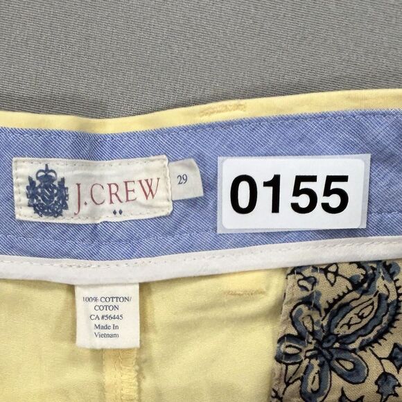 J Crew Shorts Men's Size 29 Yellow Chino Casual Performance Cotton Measure 30x10 - Picture 9 of 9